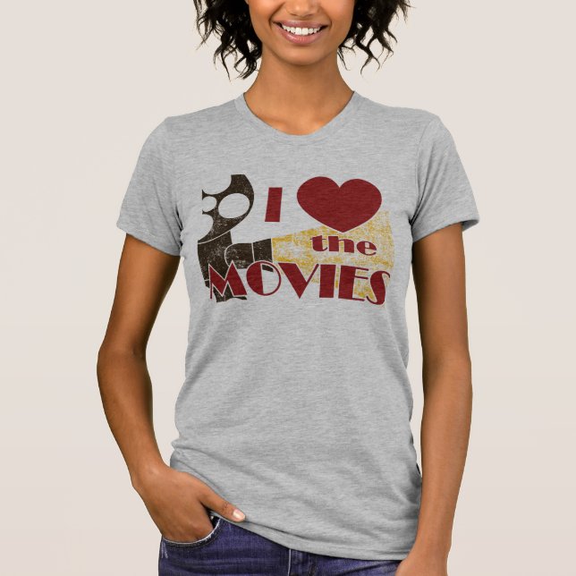 Camiseta Eu amo os filmes (Frente)