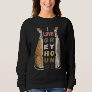 Camiseta Eu amo os Greyhounds devem ter presente para anima
