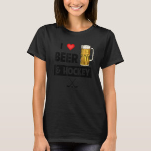 Camiseta Eu Amo Os Jogos De Bebendo De Beer E Hockey Divert