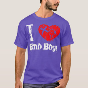 Camiseta Eu amo os meninos emo. Eu amo as meninas emo. mães