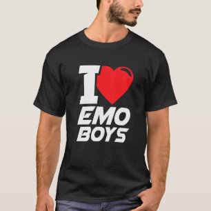 Camiseta Eu Amo Os Meninos Emo Que Corto Os Meninos Emo