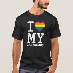 Camiseta Eu Amo Os Meus Amigos Gay, Eu Transgênero Rai Homo