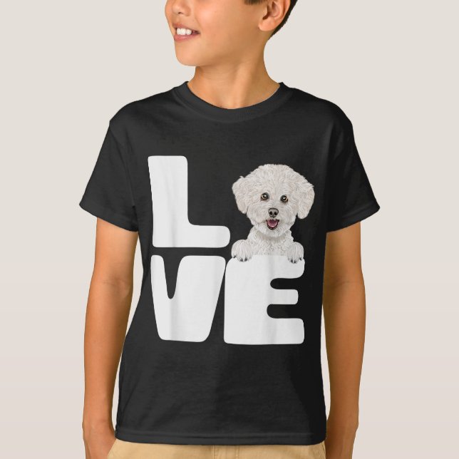 Camiseta Eu Amo Os Meus Bichons Cachorros Frise (Frente)
