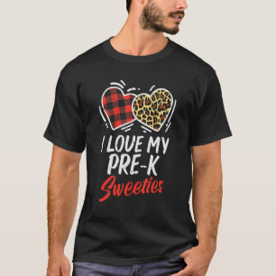 Camiseta Eu Amo Os Meus Docinhos Pré K Corações Dia de os n