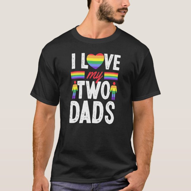 Camiseta Eu Amo Os Meus Dois Dias de os pais Gay Do Son Dau (Frente)