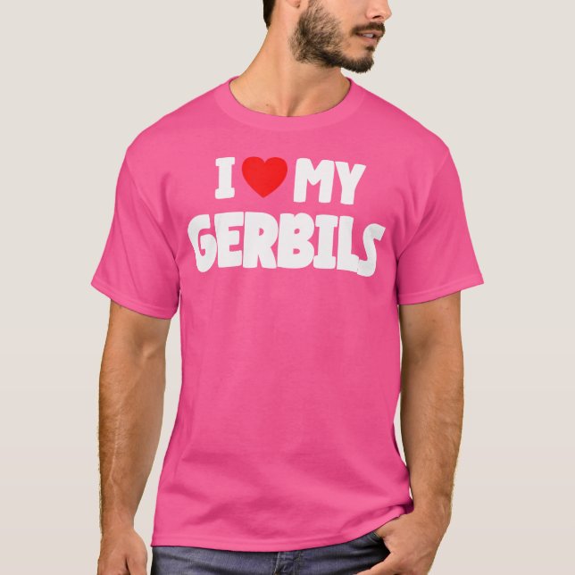 Camiseta Eu Amo Os Meus Gerbilhões (Frente)