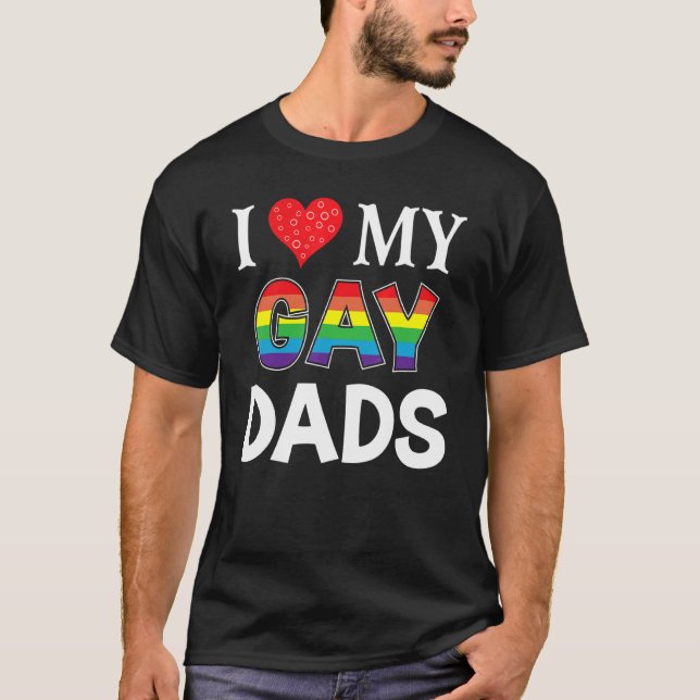 Camiseta Eu Amo Os Meus Pais Gay Lgbb Lésbica Arco-Íris Org (Frente)