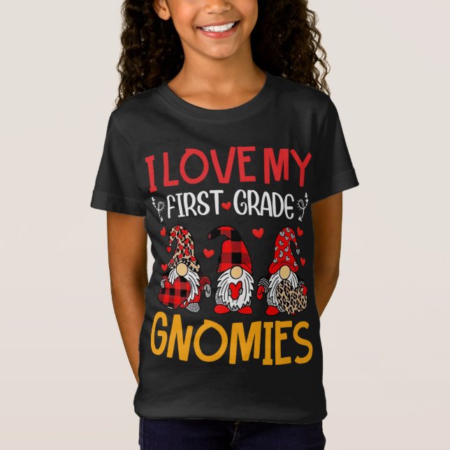 Camiseta Eu Amo Os Meus Primeiros Gnomos De Grau Engraçado  (Frente)