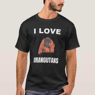 Camiseta Eu amo os Orangutanos