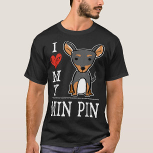 Camiseta Eu Amo Os Pinos Miniatura De Cartoon De Presente