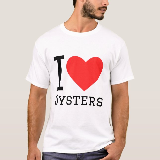 Camiseta Eu amo ostras (Frente)
