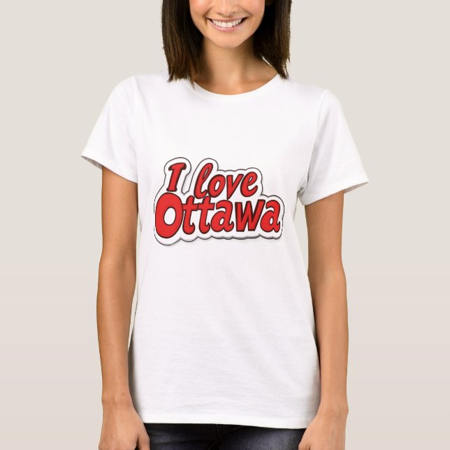 Camiseta Eu Amo Ottawa Gráfico (Frente)