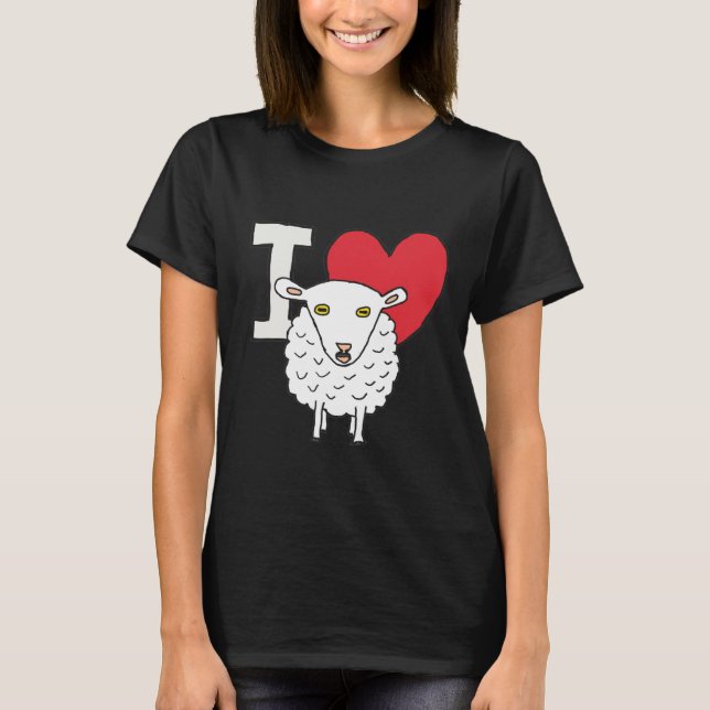 Camiseta Eu Amo Ovinos (Frente)