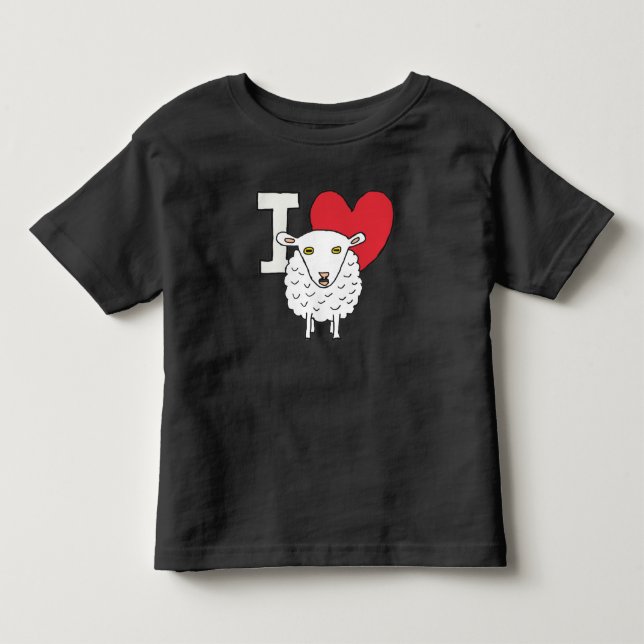 Camiseta Eu Amo Ovinos (Frente)