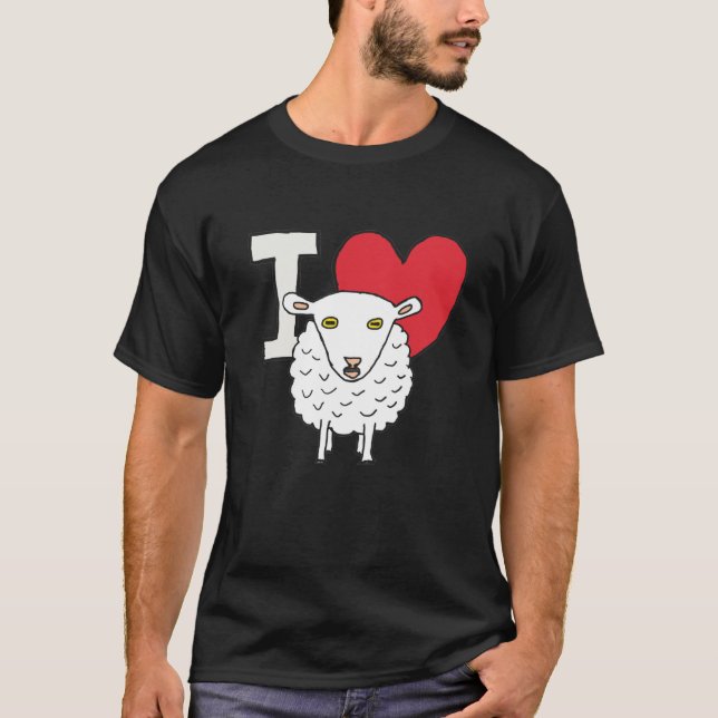 Camiseta Eu Amo Ovinos (Frente)