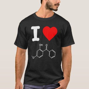 Camiseta Eu Amo Oxibenzona Suncreen Skincare Chemical Formu