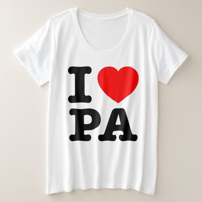 Camiseta EU AMO PA Pensilvânia (Frente do Design)