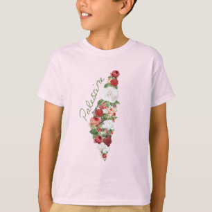 Camiseta Eu Amo Palestina Meu Mapa Nacional Palestino