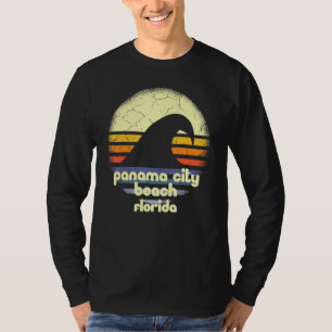 Camiseta Eu Amo Panamá City Beach Florida Ocean Wave Fl
