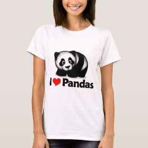 Camiseta Eu amo pandas