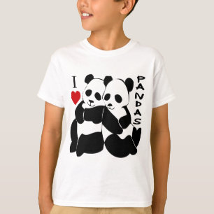 Camiseta Eu amo pandas