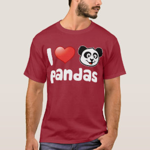 Camiseta Eu amo pandas