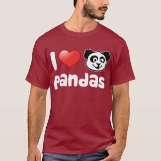 Camiseta Eu amo pandas