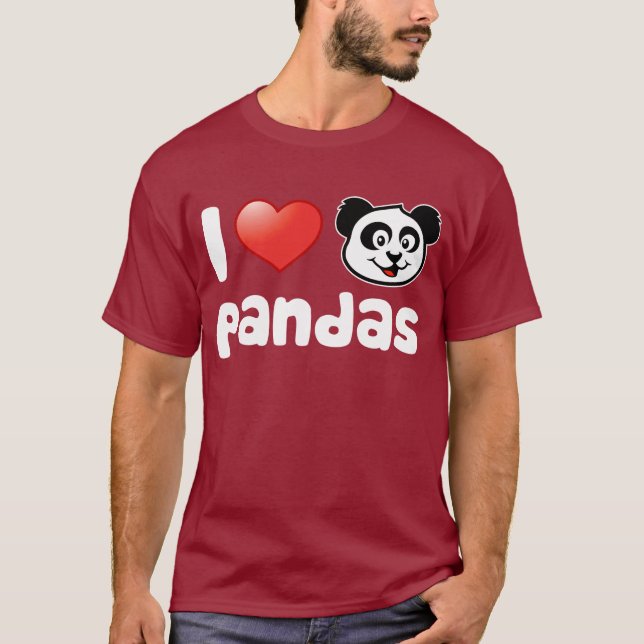 Camiseta Eu amo pandas (Frente)