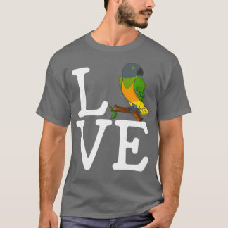 Camiseta eu amo papagaio senegal senegal
