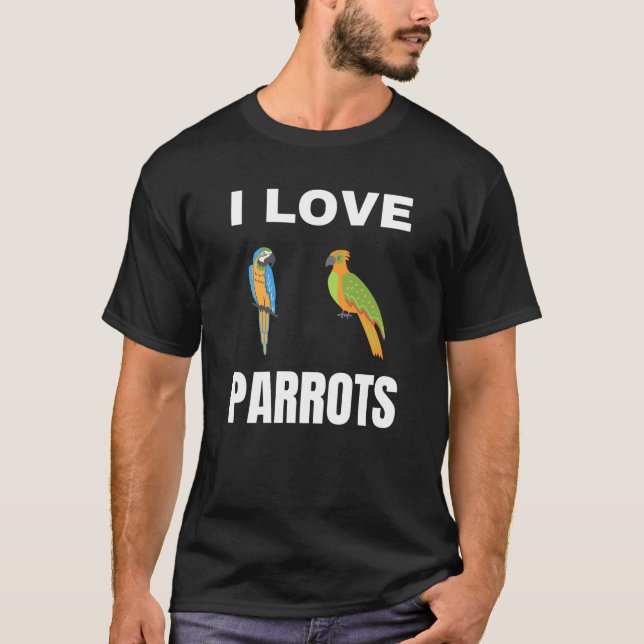 Camiseta Eu amo Papagaios (Frente)