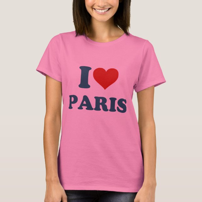 Camiseta Eu Amo Paris (Frente)