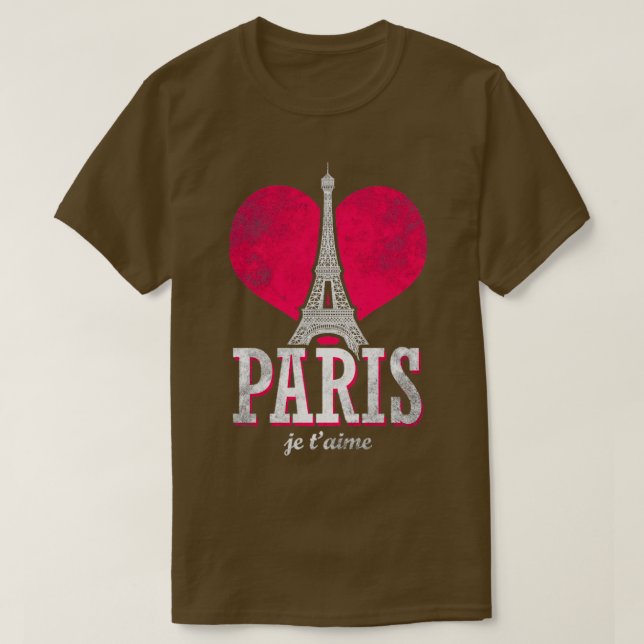 Camiseta Eu Amo Paris (Frente do Design)