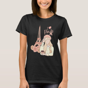 Camiseta Eu Amo Paris Eiffel Torre França Souvenir Francês