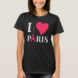 Camiseta Eu Amo Paris França Eiffel Torre Amor Romance