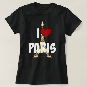 Camiseta "Eu amo Paris", Torre Eiffel
