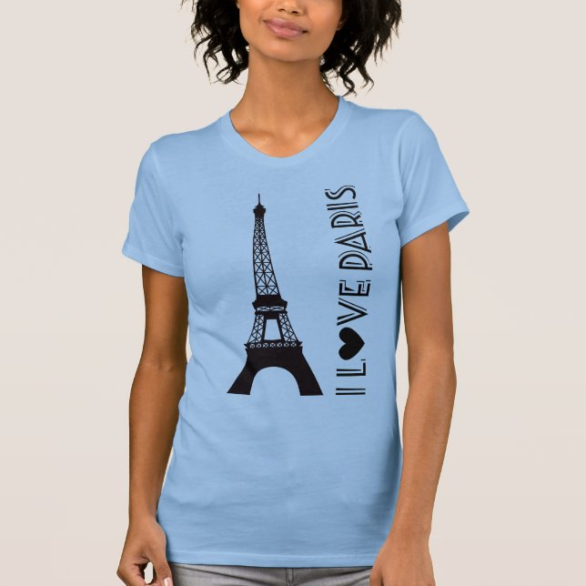 Camiseta Eu Amo Paris | Torre Eiffel (Frente)