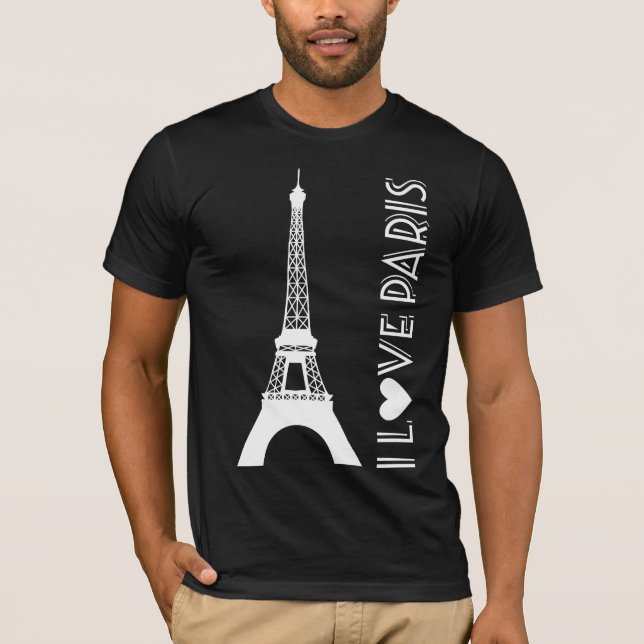 Camiseta Eu Amo Paris | Torre Eiffel (Frente)