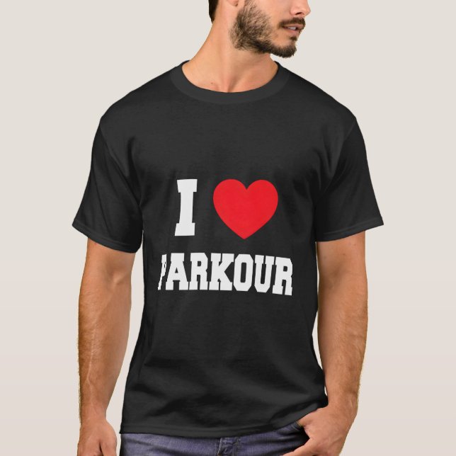Camiseta Eu Amo Parkour (Frente)