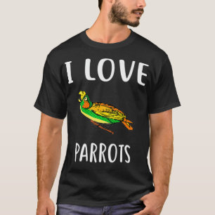 Camiseta Eu Amo PARROTS Engraçado Premium PARROT