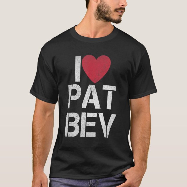 Camiseta Eu Amo Pat Bev I Heart Pat Bev 1 (Frente)
