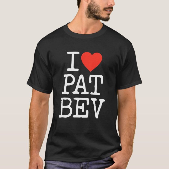 Camiseta Eu Amo Pat Bev I Heart Pat Bev 4 (Frente)