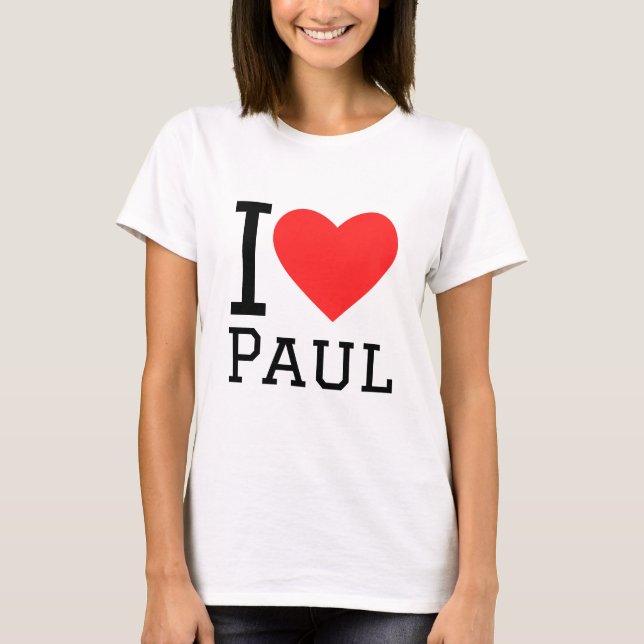 Camiseta Eu amo Paul (Frente)