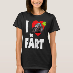 Camiseta Eu Amo Peidar! Caminhão Monstro Peidando Eu Adoro 