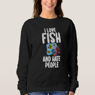 Camiseta Eu amo Peixes e odeio Pessoas Dono de Peixes Premi