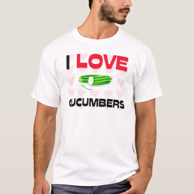 Camiseta Eu amo pepinos (Frente)