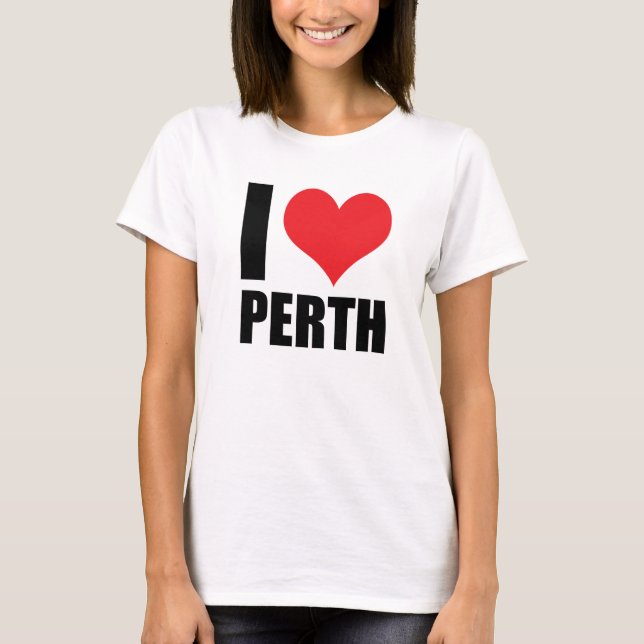 Camiseta Eu amo Perth (Frente)