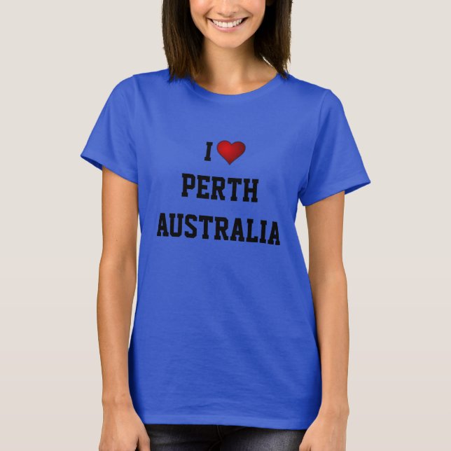 CAMISETA EU AMO PERTH, AUSTRÁLIA (Frente)