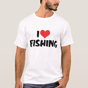 Camiseta Eu Amo Pesca do Coração