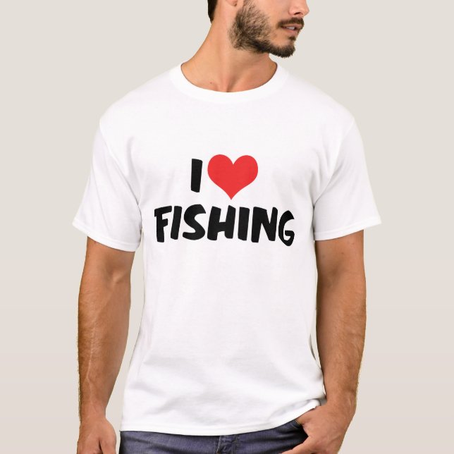 Camiseta Eu Amo Pesca do Coração (Frente)