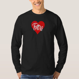 Camiseta Eu Amo Petri Primeiro Nome Amor Coração